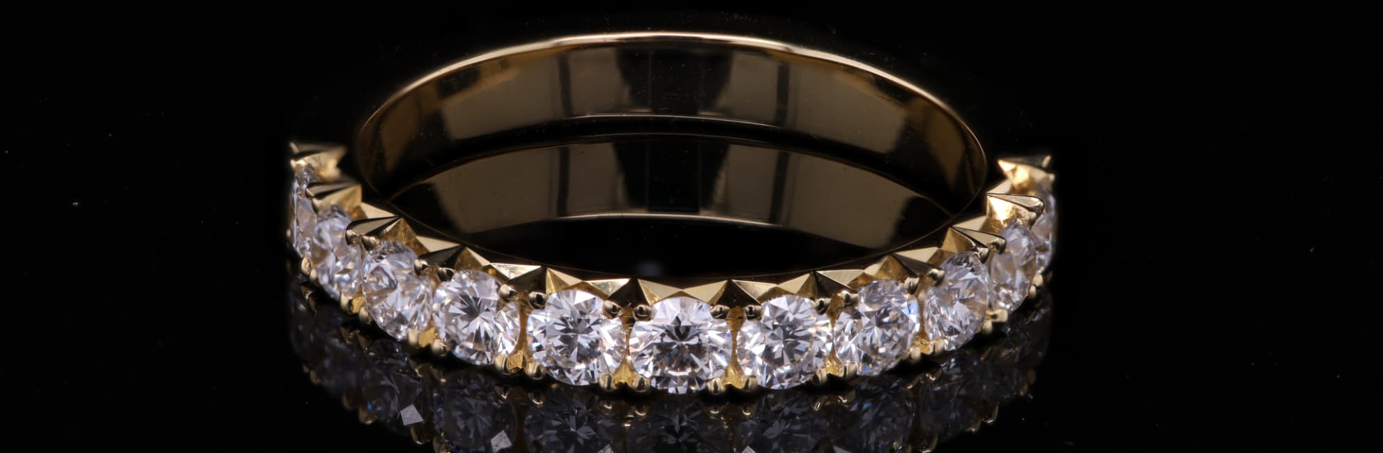 Wide close-up of diamond-set jewellery by Atelier Barnard.